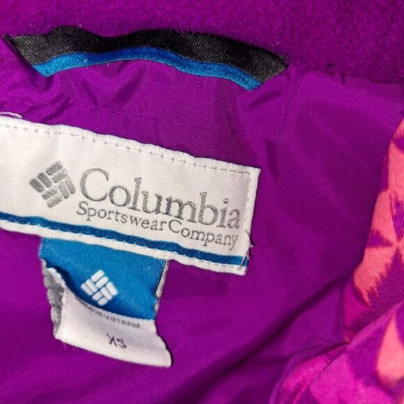 Columbia child XS winter snow ski jacket pink fushia girl coat 6-7 - Picture 5 of 5